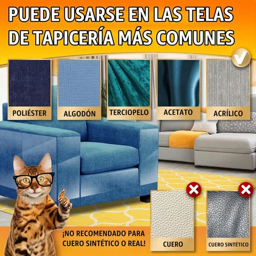 Vista 5 de Protectores de muebles resistentes a arañazos para gatos, para sofá, puertas, protectores de sofá transparentes contra arañazos de gatos