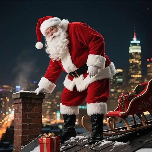Vista 5 de Santa Claus Costume for Men，9 Piece Professional Santa Outfit