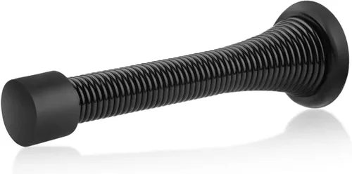 Vista 26 de HOMOTEK Paquete de 1 tope de puerta de resorte con parachoques de goma de 3-1/8", resorte flexible de servicio pesado, tope de puerta de pared