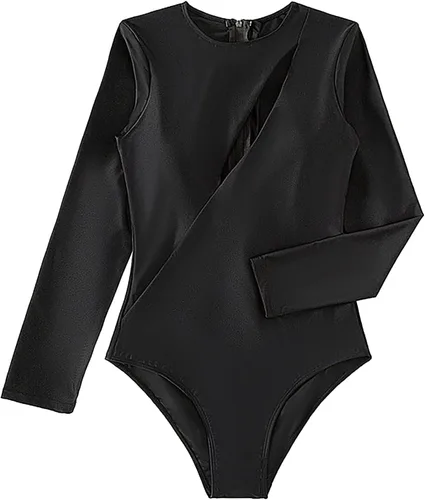 Vista 2 de Traje de baño posparto de cintura alta para mujer, traje de baño de dos piezas con cuello de control de talla grande