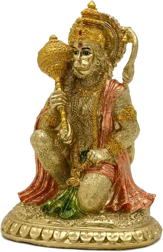 Vista 8 de alikiki Estatua hindú Ramayana Hanuman - 6.1 pulgadas de alto, estatua de dios indio hinduismo, devoto, señor Rama, santuario, altar, decoración