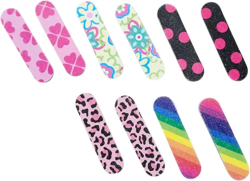 Vista 5 de Lima de UNA Pulidora. Tablero de Esmeril de Unas. Lima de manicura de doble cara, Mini, Reutilizable para Mujeres, Ninas y Hombres. Paquete de 10