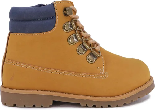 Vista 2 de Nautica Botas Chukka para niños con diseño de botines con cordones y cremallera, para niños y niñas, zapatos de vestir, talla para niños pequeños