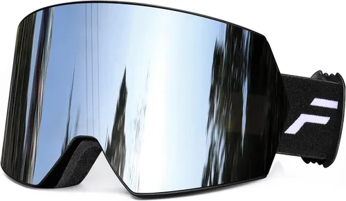 Vista 8 de FMY - Gafas de esquí para hombres, mujeres y jóvenes - Gafas de snowboard y esquí con protección antivaho UV400 para adultos