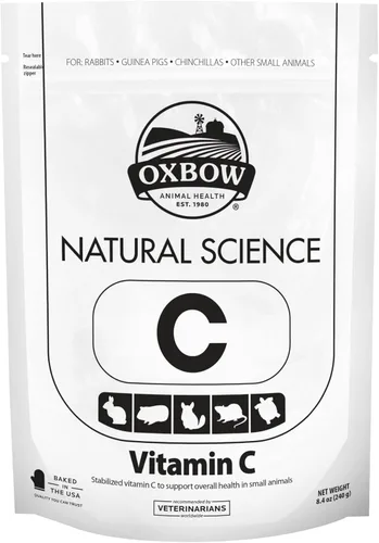 Vista 11 de Oxbow Natural Science Suplemento de Vitamina C, Vitamina C y Heno Timothy Alto en Fibra, Artículos para Cobayos, Fabricado en los Estados Unidos