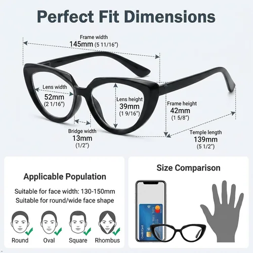 Vista 2 de Eyekepper Paquete de 5 lentes de lectura para mujeres lectores de ojo de gato