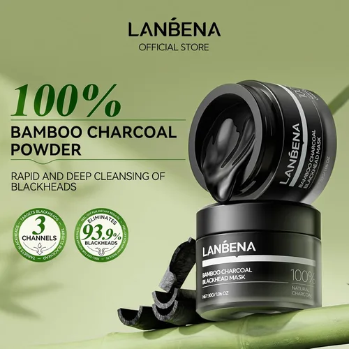 Vista 2 de LANBENA Tiras de Carbón de Bambú 3.0 para Poros de la Nariz, Máscara Mejorada para Eliminar Puntos Negros para Puntos Negros Obstinados, Suciedad