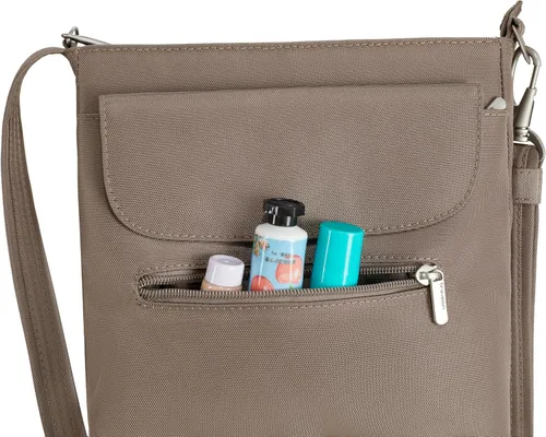 Vista 64 de Travelon Mini bolso de hombro clásico antirrobo