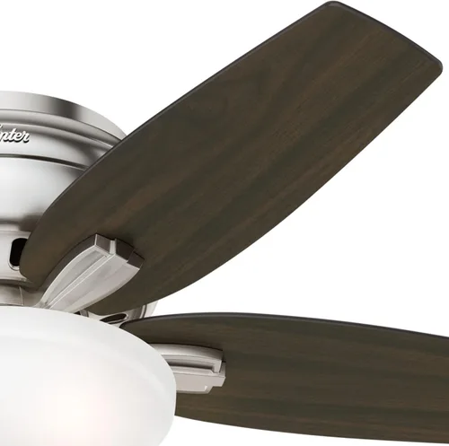 Vista 12 de Hunter Fan Company, 51082 Newsome Ventilador de techo de perfil bajo de níquel cepillado de 42 pulgadas con kit de luz LED y cadena de tracción