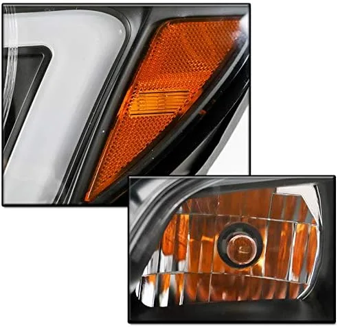 Vista 4 de Faros delanteros de proyector negro LED para Subaru Impreza 2006-2007