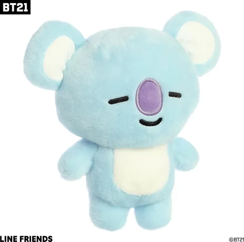 Vista 2 de Aurora Lovable BT21 KOYA - Animal de peluche, diversión coleccionable, adorable lindura, azul, 9 pulgadas