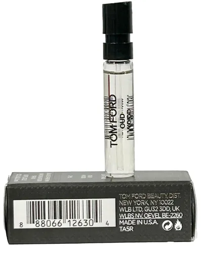 Vista 4 de Tom Ford Oud Wood Eau de Parfum - Perfume de muestra unisex, tamaño pequeño de viaje, 0.07 fl oz / 0.1 fl oz