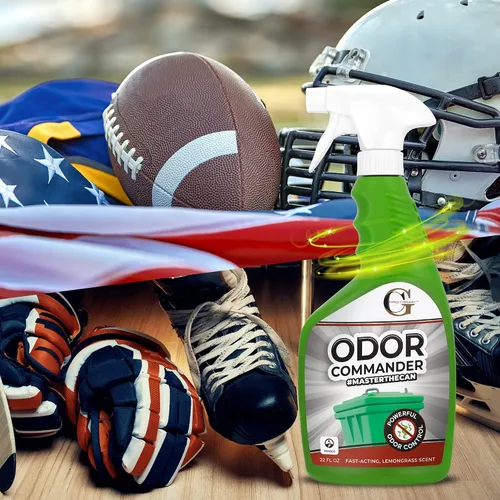 Vista 9 de Garbage Commander Odor Commander, botella de spray para control de olores, 22 onzas, aroma a hierba de limón, fabricada con orgullo en Canadá