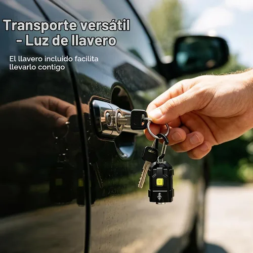 Vista 5 de lexall Linterna LED pequeña, paquete de 2 mini llaveros brillantes de 500 lúmenes, luces de bolsillo recargables USB con 3 modos de luces compactas