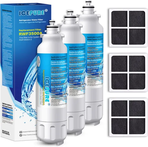 Vista 11 de ICEPURE 46-9490 Reemplazo para LG LT800P, ADQ73613401, ADQ73613402, ADQ73613408, ADQ75795104, Kenmore 9490 Filtro de agua para refrigerador y filtro
