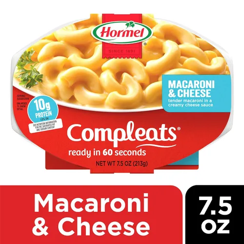 Vista 3 de HORMEL COMPLEATS Bandeja para microondas de macarrones y queso, 7.5 onzas (paquete de 7)