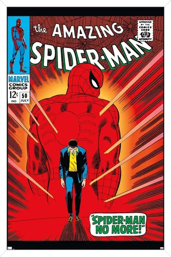 Vista 13 de Trends International Marvel Comics Amazing Spider-Man #50 - Póster de pared, 22.4 pulgadas de largo x 14.7 pulgadas, versión enmarcada en madera