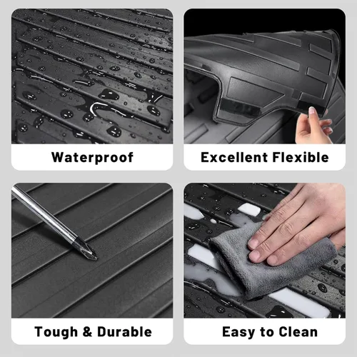 Vista 3 de Vanseno Alfombrilla de respaldo compatible con Jeep Cherokee 2014-2023, cubierta de asiento trasero, protector para todo tipo de clima, compatible