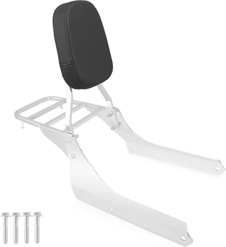 Vista 9 de Sissybar - Respaldo y portaequipajes para Honda Shadow Aero VT750C, color negro 2004-2025