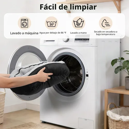 Vista 8 de Cama lavable para perros pequeños y gatos, cálida y calmante Negro