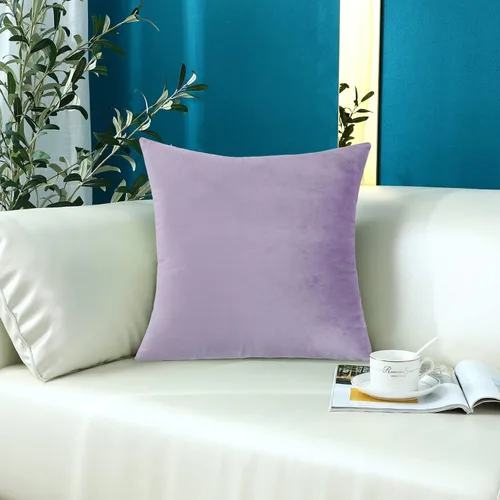 Vista 29 de mixeoo Comfy - Juego de 2 fundas de almohada decorativas de terciopelo grueso sólido y grueso, súper suaves, decoración del hogar para sofá, sala