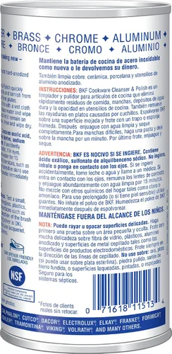 Vista 3 de Bar Keeper's Friend LIMPIADOR/PULIDOR DE UTENSILIOS DE COCINA Lata de 12 oz (Paquete de 2)