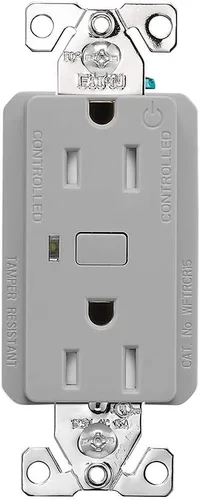 Vista 4 de Eaton WFTRCR15-BK-SP-L Wi-Fi Smart El receptáculo inteligente funciona con Alexa, negro: un dispositivo certificado para humanos