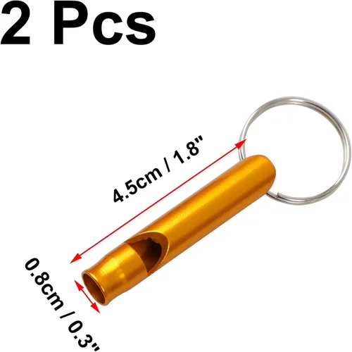 Vista 2 de uxcell Paquete de 2 silbatos para perro, silbato para perro pequeño para dejar de ladrar a los vecinos, llavero ajustable para perro, silbato