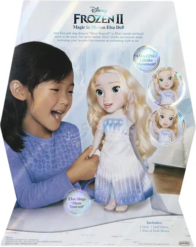 Vista 7 de Disney Frozen 2 Feature Elsa Doll - Mira cómo los labios de Elsa se mueven mientras ella canta