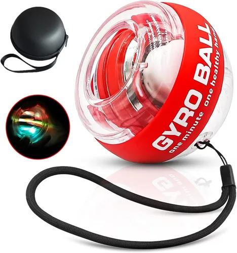 Vista 10 de Bola Giroscópica de Muñeca de Arranque Automático con Luces LED, Fortalecedor de Muñeca y Ejercitador de Antebrazo para Brazos, Dedos y Músculos más