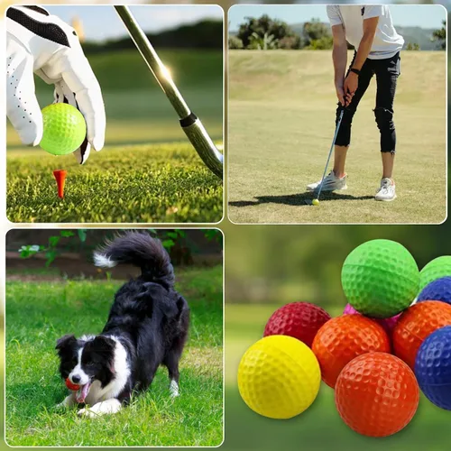 Vista 7 de 50 pelotas de práctica de golf de espuma, bolas de práctica de espuma de vuelo limitado, para aliviar el estrés, deportes, de sensación realista