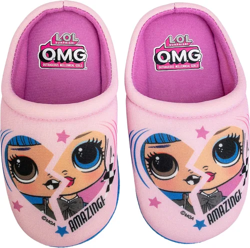 Vista 3 de L.O.L. Surprise! OMG Bata con pantuflas, LOL OMG Conjunto de pijama para niñas, talla 45 a 1012