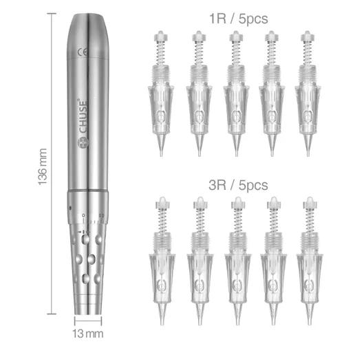 Vista 3 de CHUSE C18 Pro Maquillaje Permanente PMU Tatuaje Microblading Máquina Kit Suministros para Cejas Eyeliner Labios