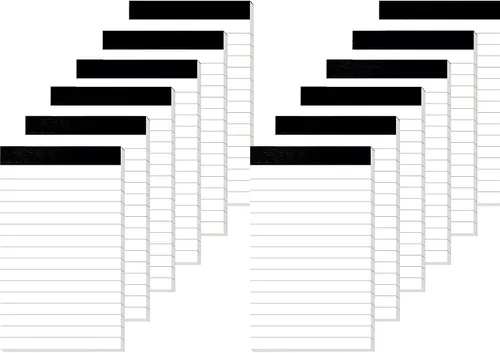 Vista 9 de 6 piezas de recambios para bloc de notas de 3 x 5 pulgadas, mini cuaderno de notas en blanco con 30 hojas cada bloc, papel rayado de reglas