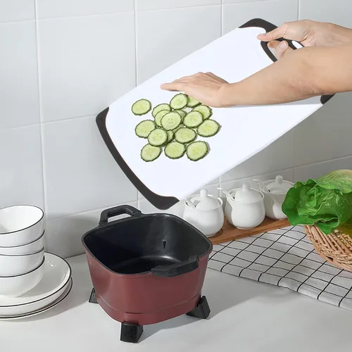 Vista 4 de Tabla de Cortar de Plástico de Alta Densidad con Mango Integrado - Fácil de Limpiar, Tabla de Cortar Antideslizante para Cocina - Tabla de Cortar