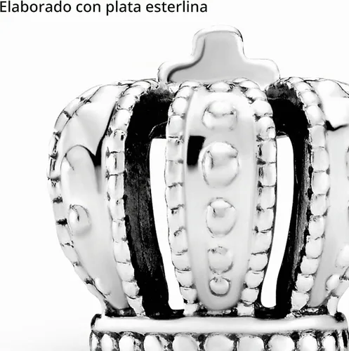 Vista 6 de PANDORA Abalorio de corona real en plata de ley