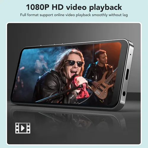 Vista 2 de Reproductor de MP4, reproductor de música Bluetooth Full HD de 5 pulgadas con reproducción de música de 50 horas, reproductor multimedia estéreo
