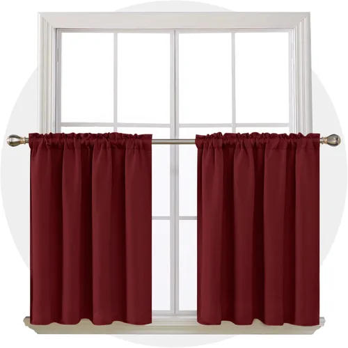 Vista 232 de Deconovo Cortinas opacas, aislamiento térmico, dobladillo para barra, reducción de ruido, certificado Oeko-TEX, cortinas de oscurecimiento