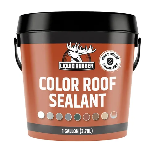 Vista 9 de Liquid Rubber Sellador de techo de color: revestimiento impermeable elastomérico para techos planos, de baja inclinación y metal, membrana flexible