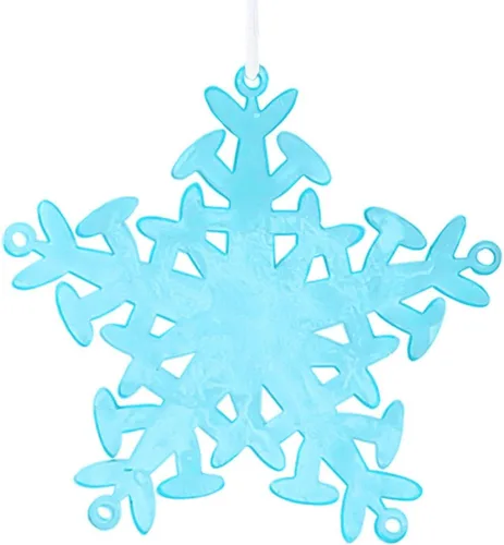 Vista 7 de EBL Adornos acrílicos transparentes de 3 pulgadas, copo de nieve, 10