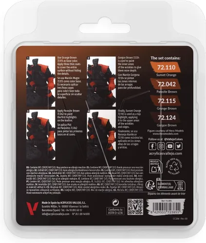 Vista 2 de Vallejo - Set de pintura para cuero Juego de color Contiene 4 botellas de 18 ml (0.60 fl.oz.)