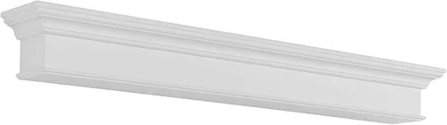 Vista 10 de Pearl Mantels 610-60 Henry Mantel Mantel MDF, 60", pintura blanca