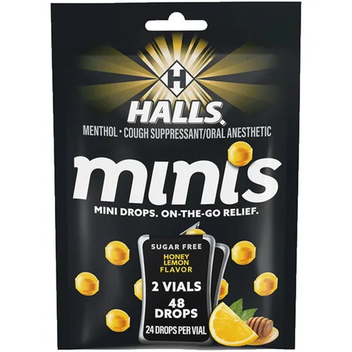 Vista 17 de HALLS Minis - Gotas para la tos sin azúcar, sabor a cereza, 48 gotas