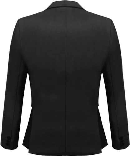 Vista 3 de Blazer para hombre, chaqueta de traje de un botón para hombre, ajuste delgado, casual, cena, boda, fiesta, baile de graduación, abrigo de negocios