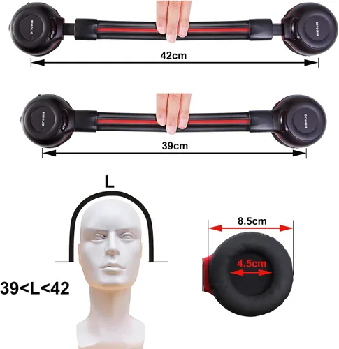 Vista 5 de SIMOLIO Auriculares infrarrojos de dos canales para Honda Odyssey, Pilot, uConnect VES, Chrysler Pacifica, Town and Country, GMC Yukon, Nissan