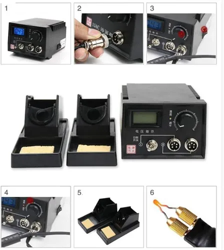 Vista 15 de ele ELEOPTION Kit de herramientas de manualidades de doble boca para pirografía de 110 V, kit de máquina de pirografía láser multifunción con 2