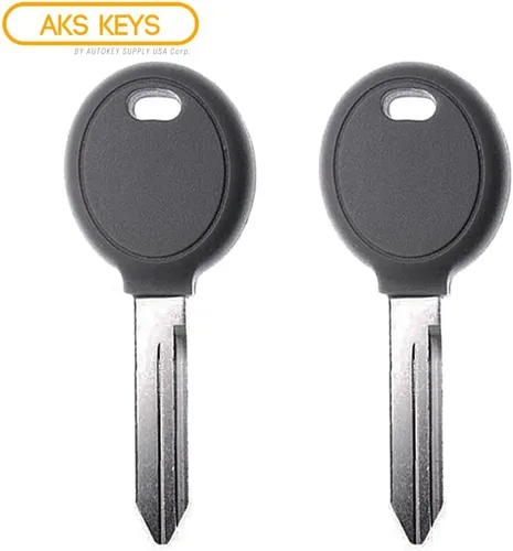 Vista 2 de Nueva llave transpondora en blanco sin cortar compatible con chip Chrysler 4D64 Y160-PT (paquete de 2)