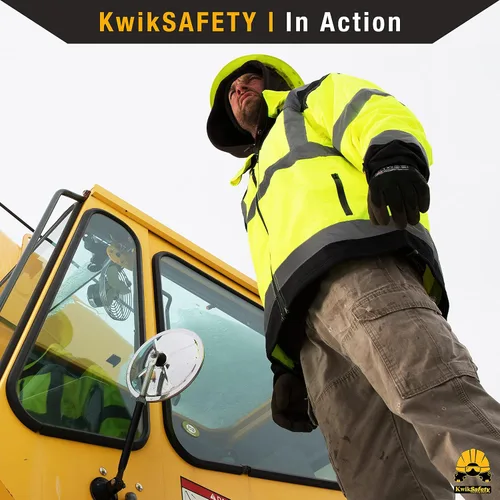 Vista 7 de KwikSafety - Charlotte, NC - Chaqueta de seguridad Softshell AGENT & GALAXY [Diseño Base y Edición Limitada] Clase 3 ANSI Testada OSHA
