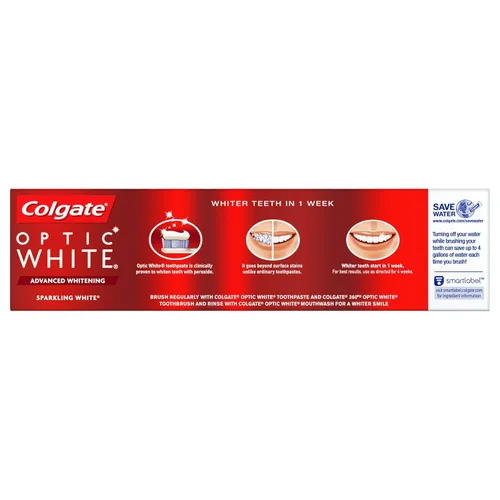 Vista 8 de Colgate Optic White – Pasta dental blanqueadora, Menta espumosa, 3 paquete