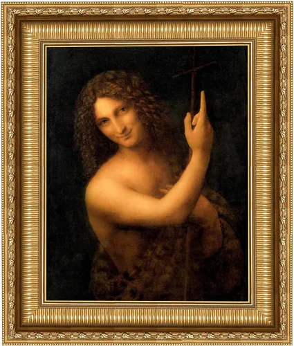 Vista 21 de ELITEART -La Belle Ferronnière por Leonardo DaVinci Reproducción de pintura al óleo Giclée de arte de pared impresiones en lienzo tamaño marcado: 29